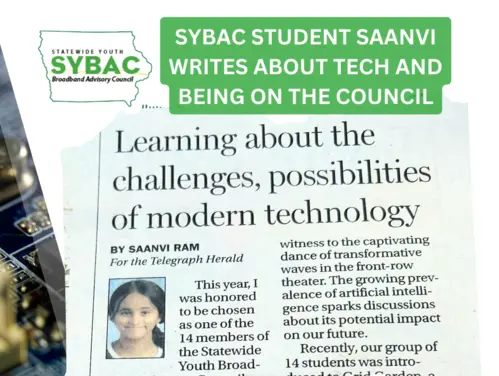 Photo of Saanvi and newspaper clipping of her article