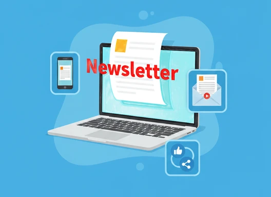 a colorful laptop and surrounding devices are signing up for the ICN newsletter