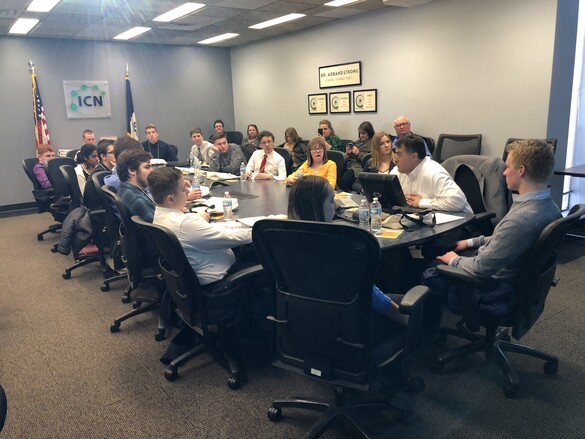 2018 - SYBAC students talking with ICN’s Scott Pappan