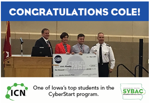 SYBAC Student receiving award in 2018