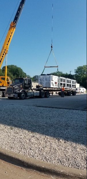 Moving Chillers off trailer