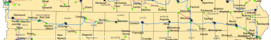 Map of ICN Southern Tier